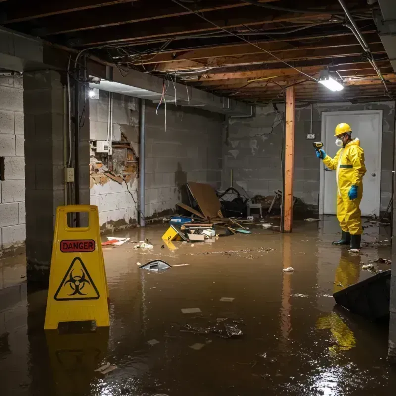 Flooded Basement Electrical Hazard in Tobaccoville, NC Property